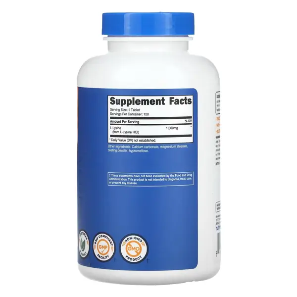 Nutricost L-lysine 1000 Mg Tablets